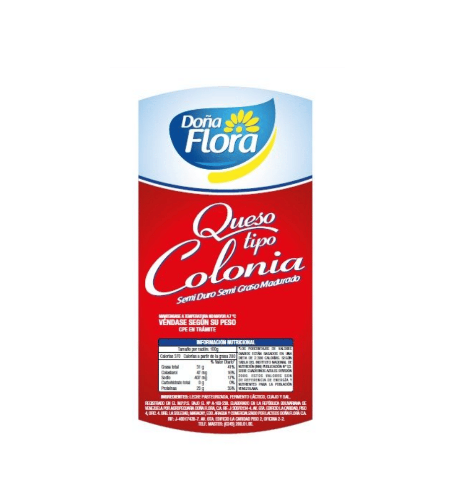 Queso Amarillo Colonia Doña Flora